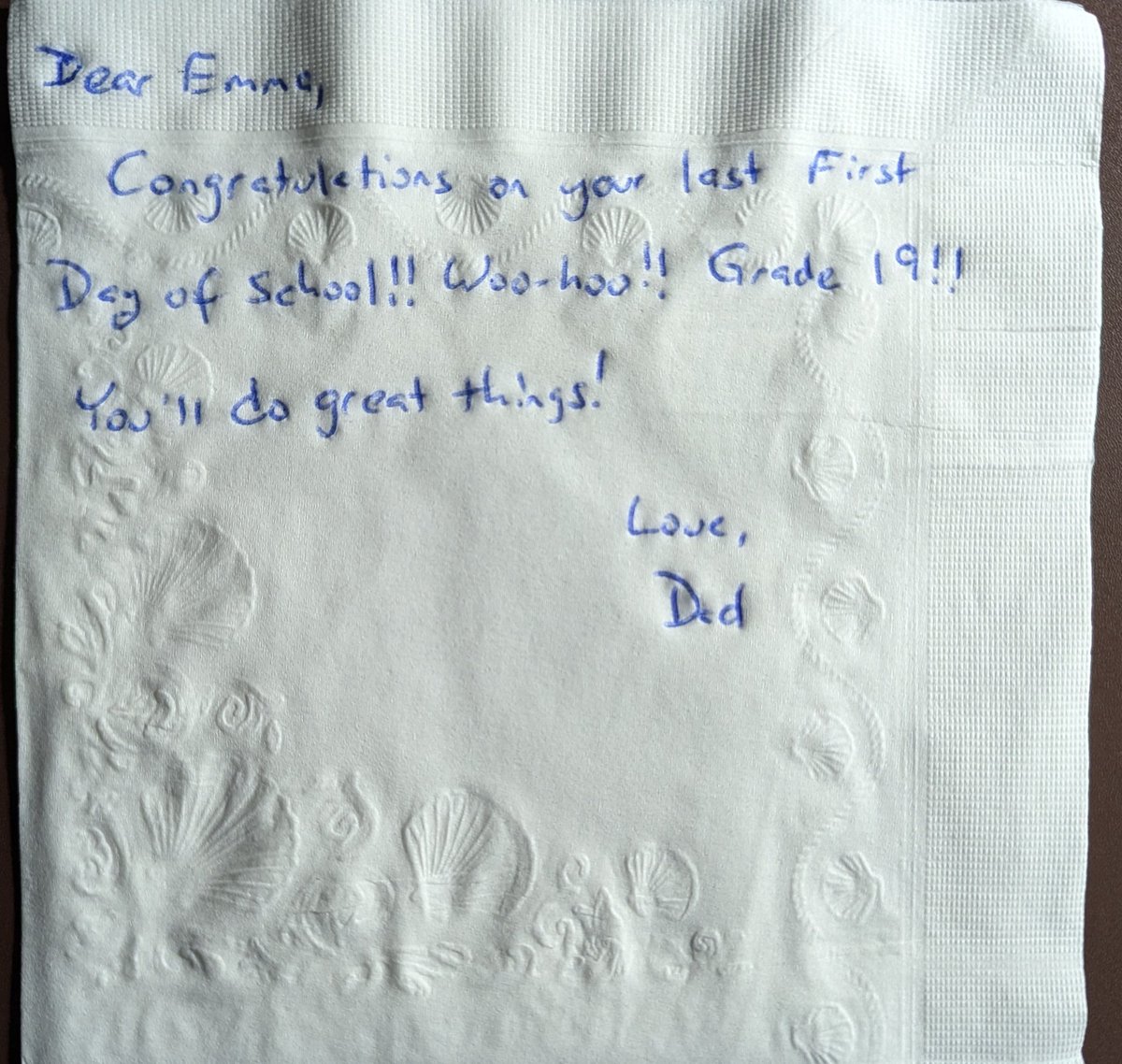 Garth Callaghan - The Napkin Notes Dad tweet media
