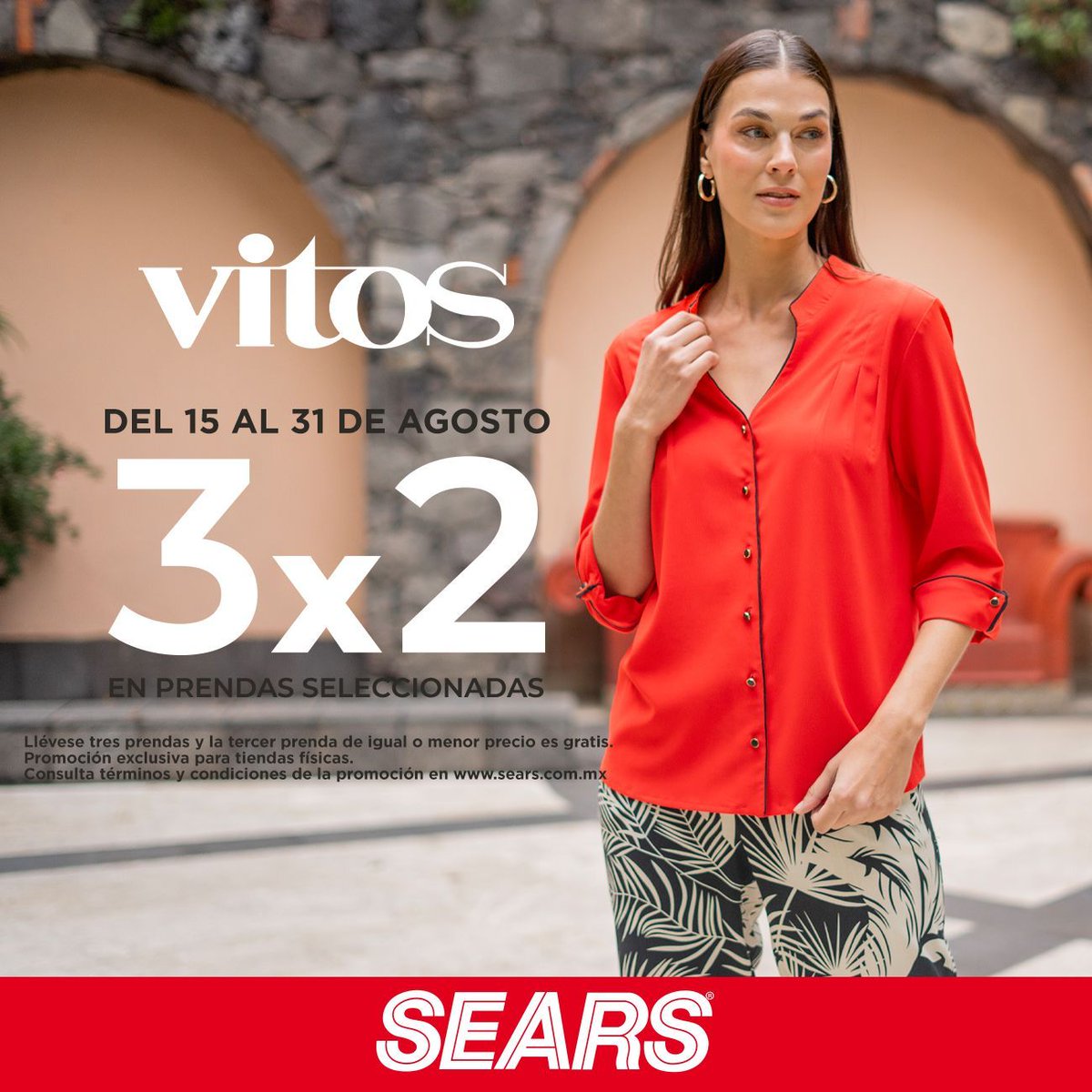 searsmexico's tweet photo. Aprovecha el 3x2 en ropa para dama #Vitos y transforma tu estilo con elegancia. 👗💃 ¡Visítanos en tienda! #SearsMeEntiende

Comunícate con un asesor de WhatsApp si te interesa esta promoción: https://t.co/s3BDrrMR2a

*Consulta las bases en tienda. https://t.co/l7Z3YvMMp5