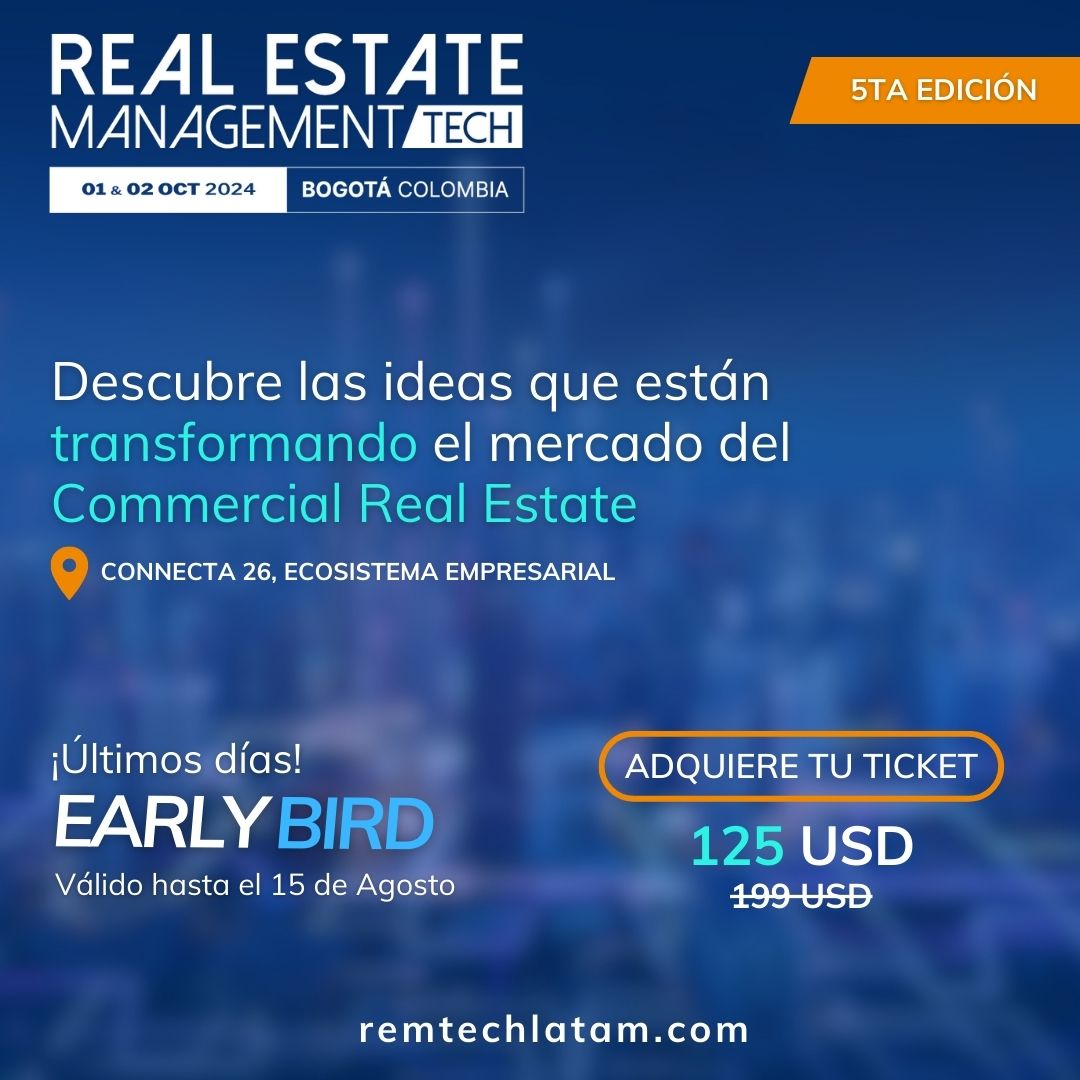 dpl_news's tweet image. ¡DPL NEWS te invita a la quinta edición de #REMTech2024, el evento líder del Commercial Real Estate latinoamericano organizado por @proptechlatam!

📅1 y 2 de octubre
📍Bogotá, Colombia

Puedes adquirir sus tickets a través de este enlace exclusivo:
remtechlatam.com/tickets-partne…