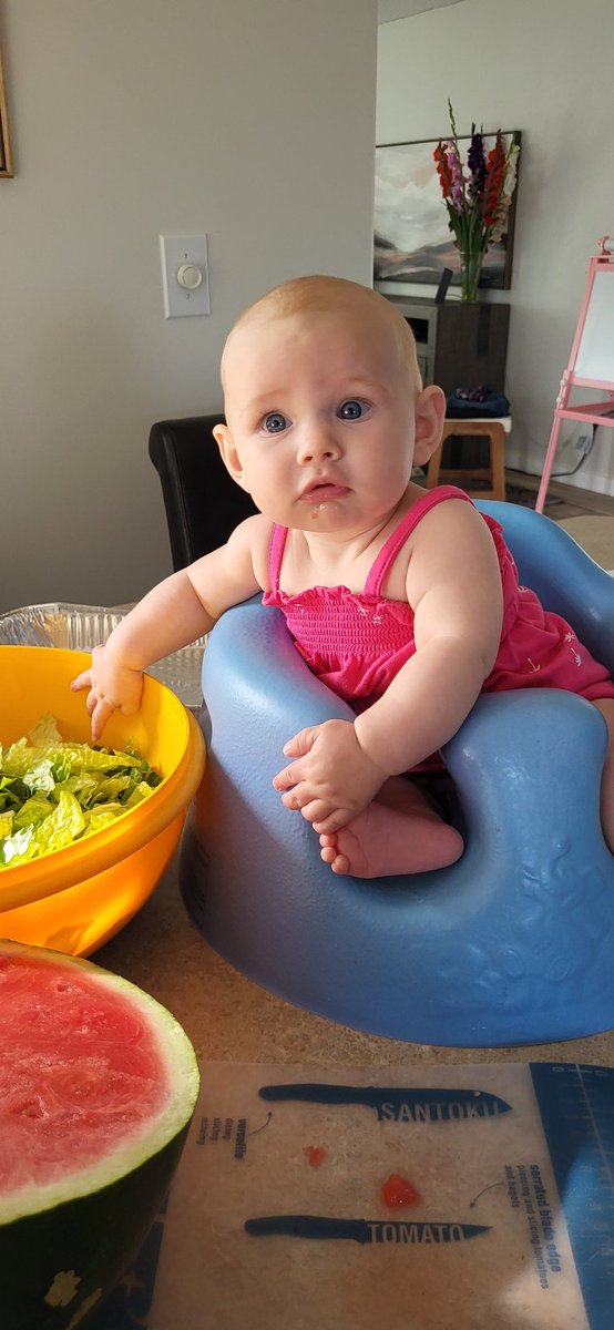 Mama's little harvest crew cook. Sampling dessert 🍉 #harvest24