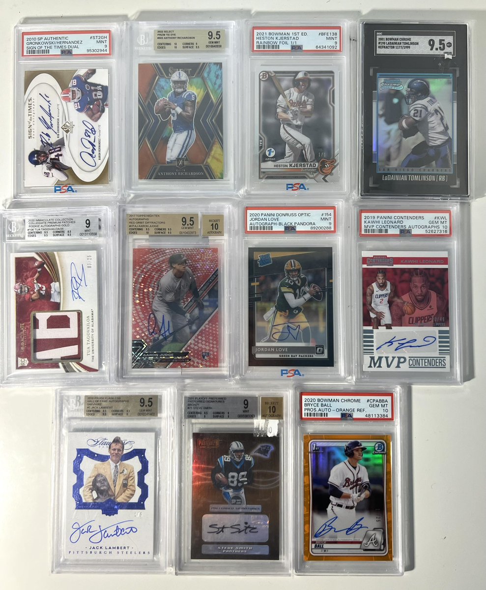 NoHoldsCards's tweet image. SLAB MEGA SALES POST 🚨🚨

Reply/DM for Prices here 🔥

Every slab that sells from this post adds $5 to the pot. One random reposter gets the pot tomorrow morning! 

If 20 slabs sell, that’s $100 to one of you! 

Motivated to make deals tonight, let’s make it happen 🤝