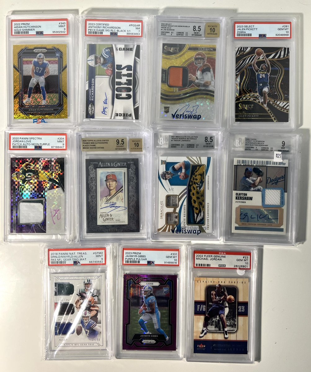 NoHoldsCards's tweet image. SLAB MEGA SALES POST 🚨🚨

Reply/DM for Prices here 🔥

Every slab that sells from this post adds $5 to the pot. One random reposter gets the pot tomorrow morning! 

If 20 slabs sell, that’s $100 to one of you! 

Motivated to make deals tonight, let’s make it happen 🤝