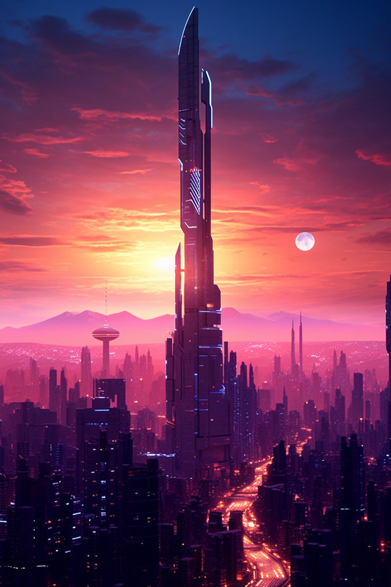 marcusdotx's tweet photo. AI Futuristic Skyline ๐๐
A breathtaking view of a futuristic city by the ocean, with towering buildings, glowing beams, and distant planets under a vibrant sunset sky.
#AIArt #Midjourney #FuturisticCity #SciFiLandscape #NeonSunset #DigitalArt #AIgenerated #Cyberpunk #SpaceFantasy #Futurism