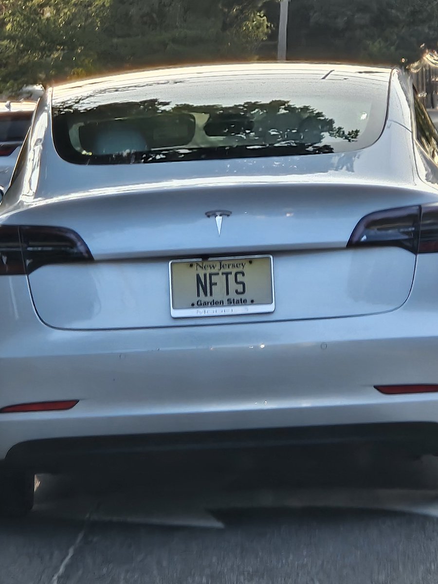 Since I took a picture of this Tesla with the NFT license plate, I own it now, right ?  $TSLA