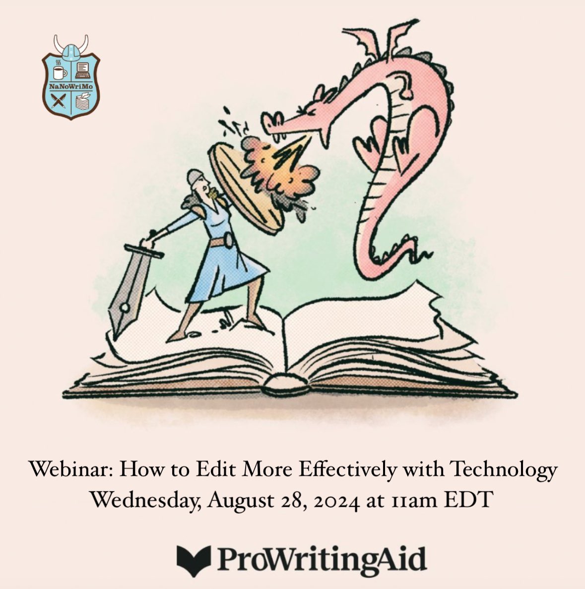 NaNoWriMo (@nanowrimo) on Twitter photo Join us for our last event in the <a href="/ProWritingAid/">ProWritingAid</a> Edit to Excellence series tomorrow at 11am EDT! nanowrimo.org/regions/nanowr… Join us for our last event in the <a href="/ProWritingAid/">ProWritingAid</a> Edit to Excellence series tomorrow at 11am EDT! nanowrimo.org/regions/nanowr…