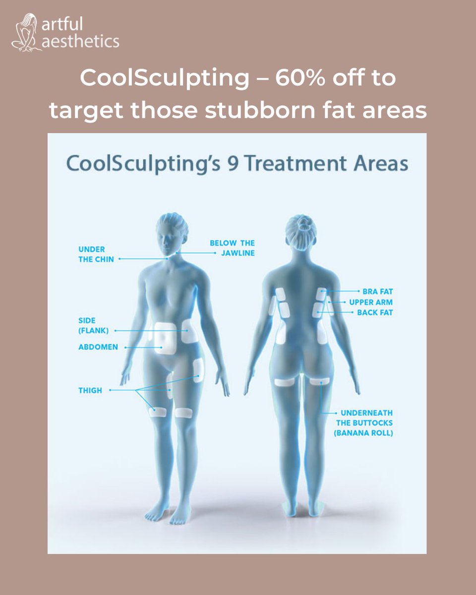 ArtfulSkin's tweet image. 🧴 #ZO Skin Health: Spend $200+ and receive a free stimulator peel
❄️ #CoolSculpting: 60% off to target stubborn areas
🖥️ #ShapeScale: Free body scan with CoolSculpting (and/or weight-loss shots) to track your progress