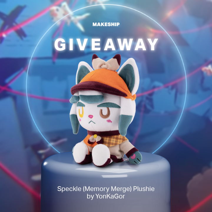 It's giveaway time! We're giving 2 lucky fans the chance to win a Speckle (Memory Merge) Plushie! Here's how to enter:
1. Follow <a href="/Makeship/">Makeship</a> and <a href="/YonKaGor/">YonKaGor 💛🤍💜🖤</a> 
2. Retweet this post
Giveaway ends August 30. Winner will be randomly selected and contacted by <a href="/Makeship/">Makeship</a>. Good luck!
