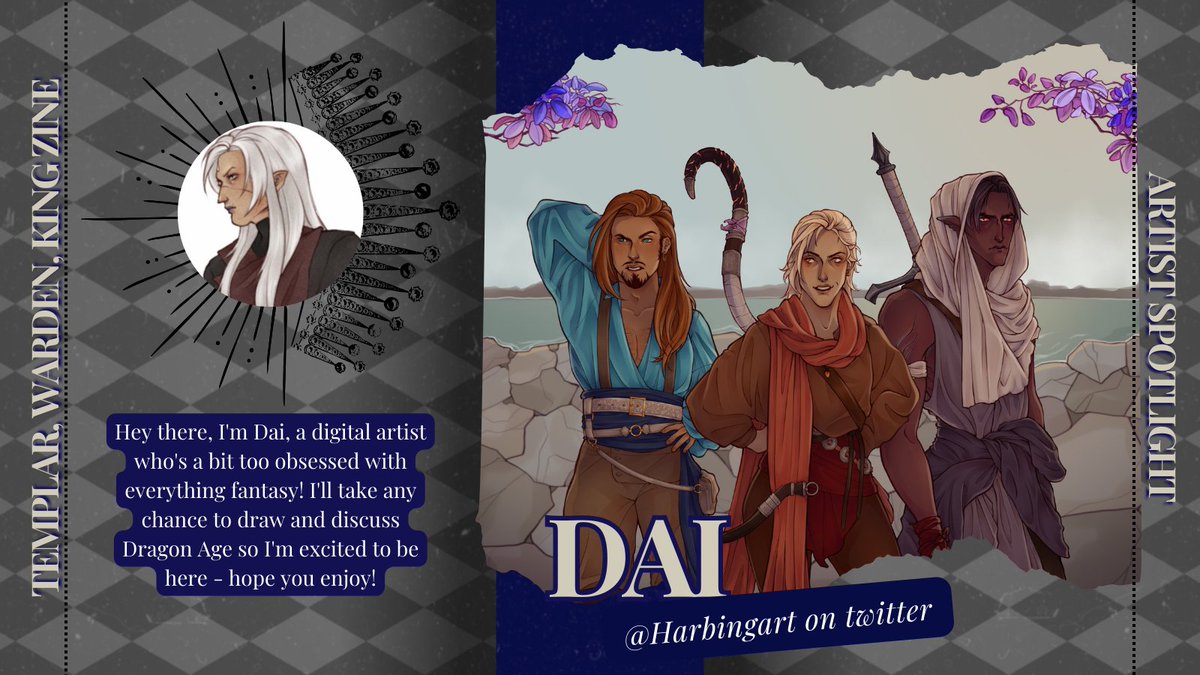 spotlight 💙 dai
role ⚔️ artist

today we're sharing the spotlight for dai! they are one of our artists, and have such colorful and fantastical pieces!!✨ find them here <a href="/Harbingart/">Gray 🫀Rogue Trading</a>!

#TWKZspotlights