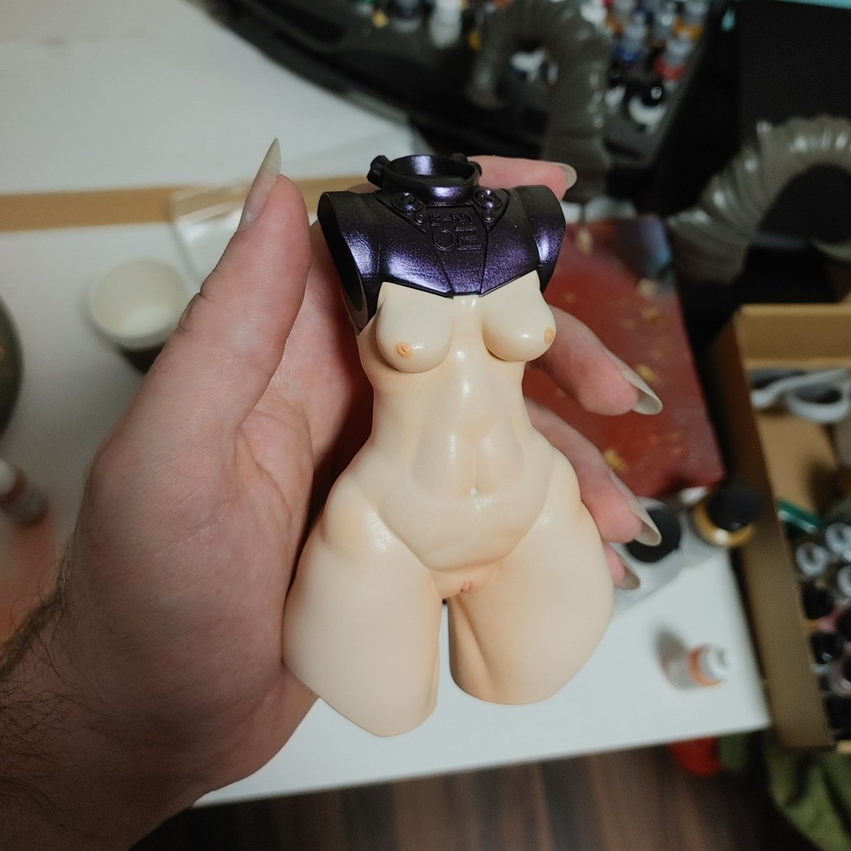 retroferret's tweet photo. quick behind the scenes of my cyber bunny figurines. 

im shit at taking pictures, and always forget to take progress pics, especially when im in the zone while painting, so good pics have to waitt. https://t.co/AKbyGIMQoK