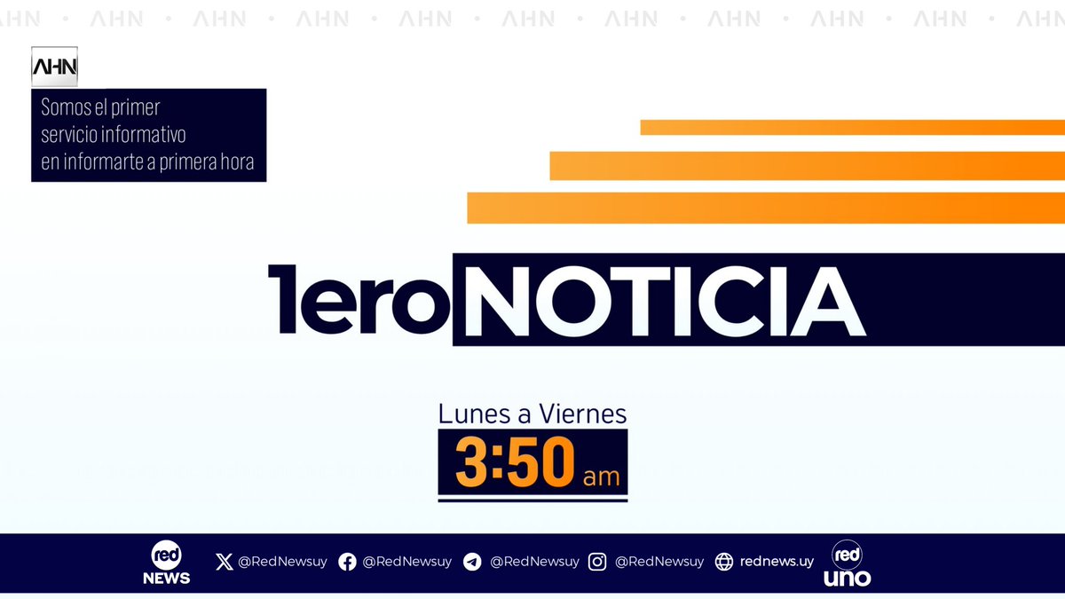 redtv1uy's tweet image. 1ero Noticia
Lunes a viernes 3:50am
@redtv1uy, #RedGo y #Sat1