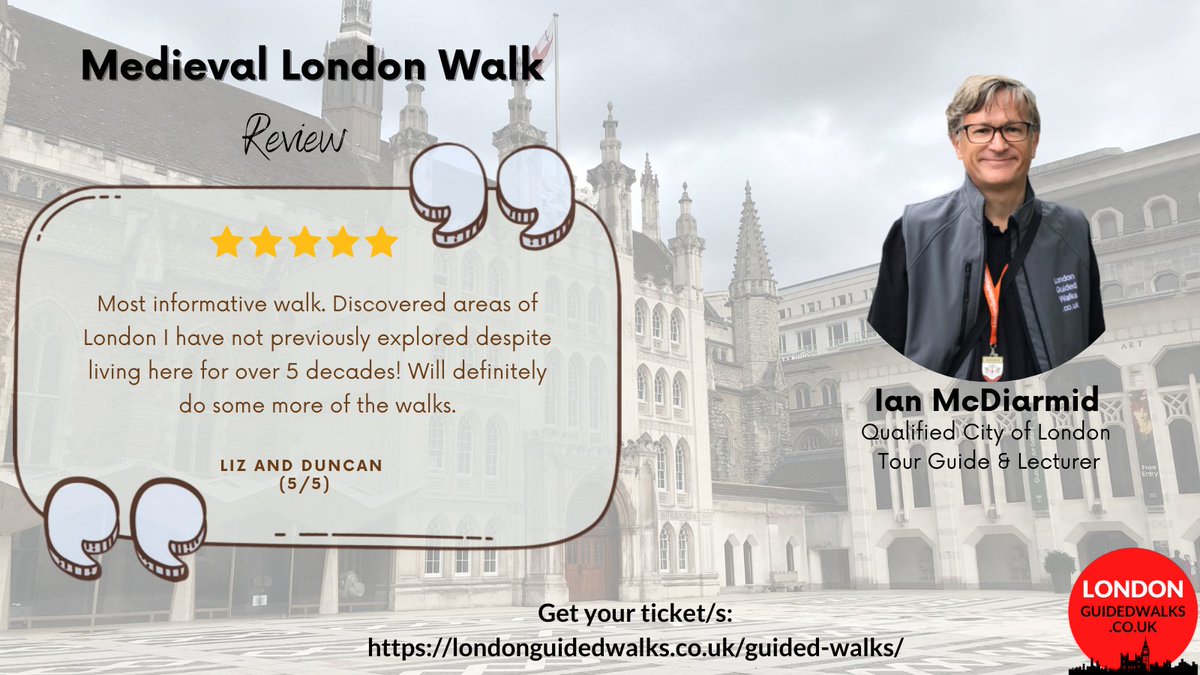 Guided_Walks's tweet image. TOMORROW - Friday, August 30 @ 1:00 PM
Medieval London Walking Tour

Explore Medieval London’s hidden stories! Discover the vibrant markets, grand cathedrals, and the gritty realities of medieval life. #MedievalLondon #MedievalLife 

Bok your ticket/s: londonguidedwalks.co.uk/guidedwalk/med…