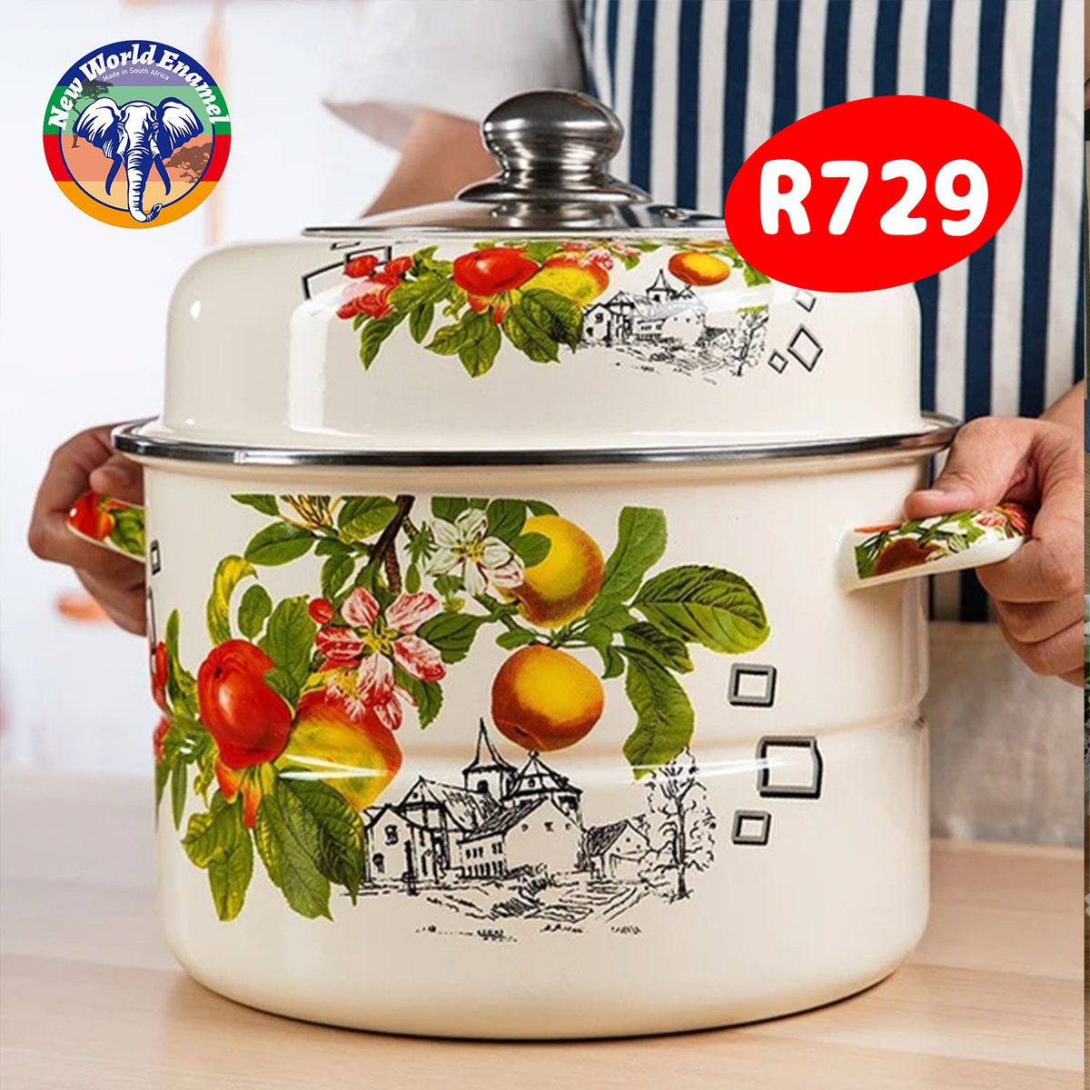 big5cookware's tweet photo. Agate Enamel Steamer Pot Flowers Steam Pot Pasta Stew Pot   Stockpot Casserole
    WhatsApp 0606 999 888
    or   https://t.co/HMYdRFO6FV
    #Big5Cookware #NewWorldEnamel #NewWorldEnamelware #SouthAfrica https://t.co/KSyTUkd93I