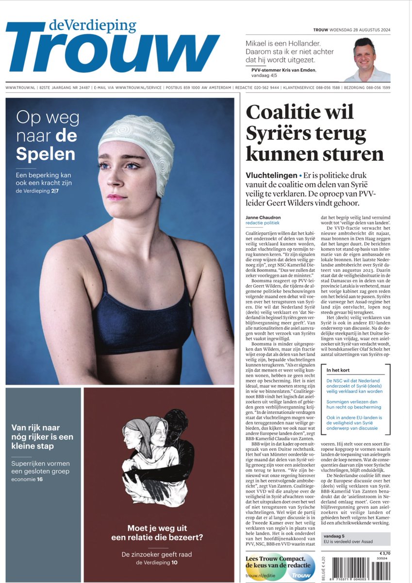 Geweldig nieuws.

Mijn voorstel om Syriërs terug te sturen krijgt steun! 

#PVV