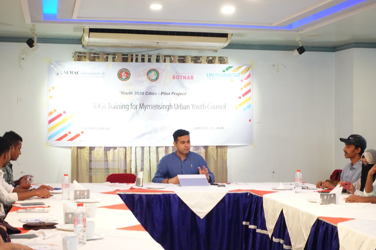 buycnet's tweet photo. The 'SDGs Training for Mymensingh Urban Youth Council' concluded on 21 August 2024! 🌍 Young leaders are now empowered to drive sustainable change. #SDGs #Youth2030 #SERACBangladesh #Mymensingh #UNHabitat #FoundationBotnar https://t.co/bIpLDbtHbe