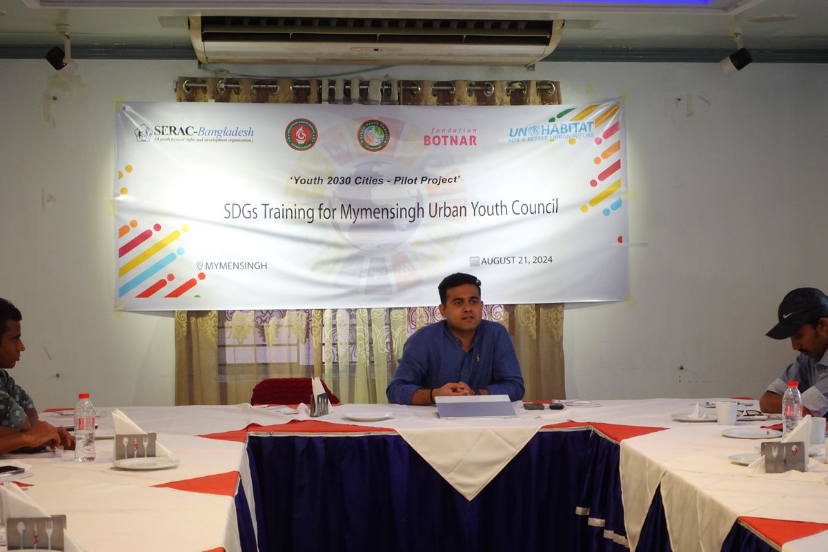 buycnet's tweet photo. The 'SDGs Training for Mymensingh Urban Youth Council' concluded on 21 August 2024! 🌍 Young leaders are now empowered to drive sustainable change. #SDGs #Youth2030 #SERACBangladesh #Mymensingh #UNHabitat #FoundationBotnar https://t.co/bIpLDbtHbe
