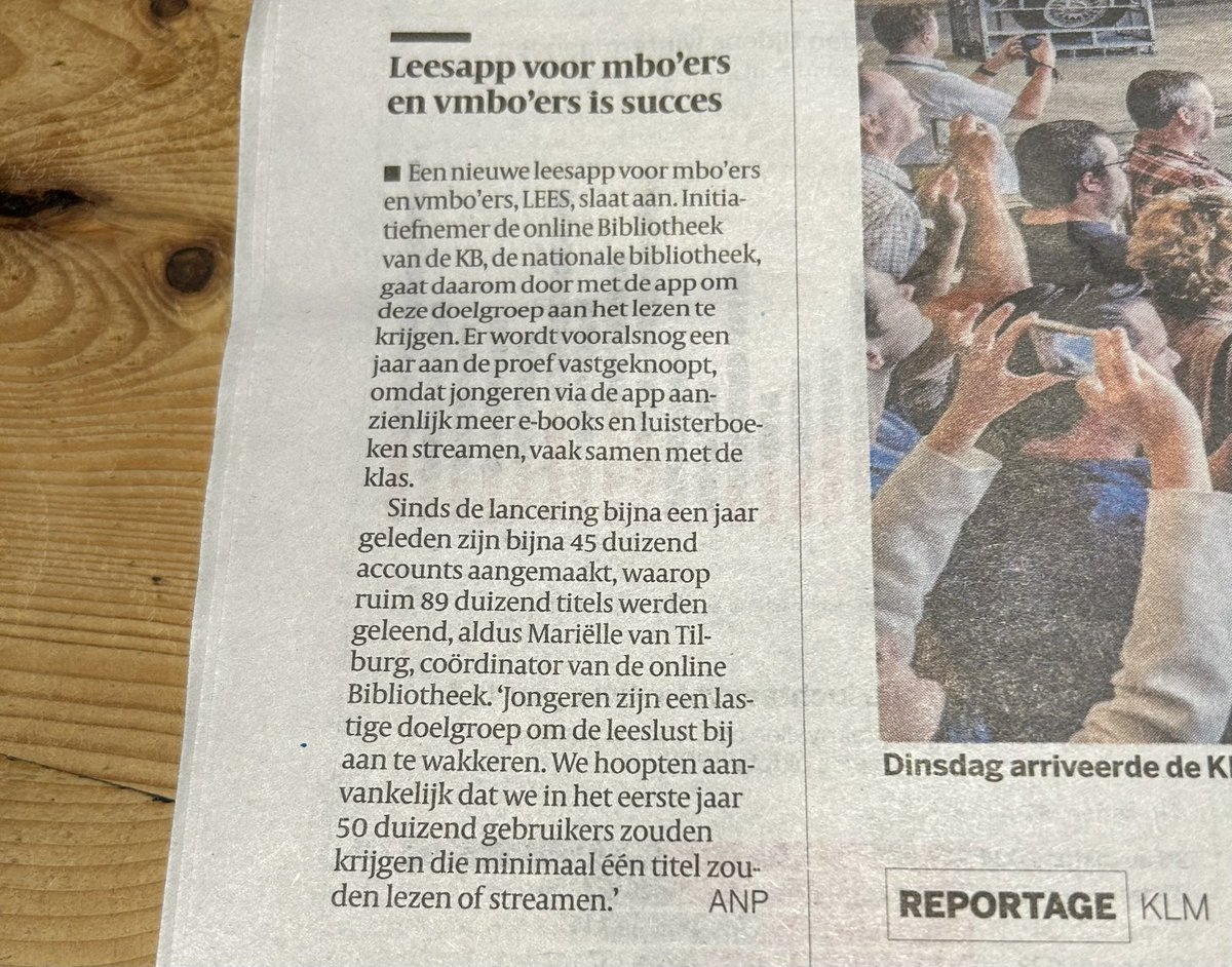 Eindelijk eens positief nieuws over #jongeren en #lezen. Door een goed initiatief van de online bibliotheek van de KB om via een app jongeren aan het lezen te krijgen 👏🏻📚