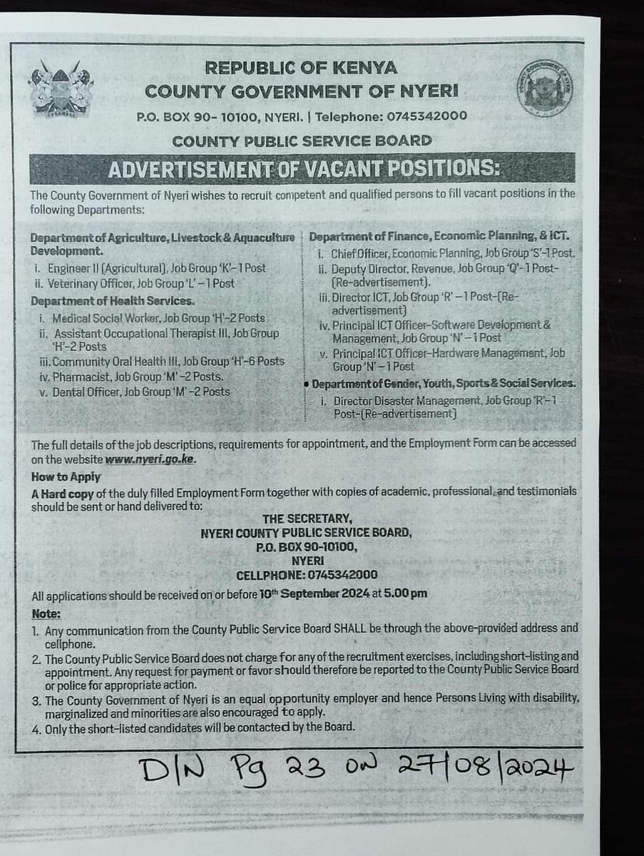 County Government of Nyeri tweet media