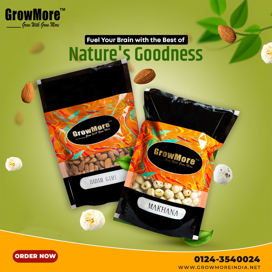 GrowMore_Ind's tweet photo. Indulge in the ultimate snacking experience with #GrowMore Badam 🌰 Giri and #Makhana!

#BadamGiri #MakhanaMagic #HealthySnacking #Nutritious #Delicious #AlmondLovers #SnackSmart #GuiltFree #HealthyLiving #SuperfoodSnacks #EnergyBoost #HealthyTreats #NutrientRich #dryfruits https://t.co/IhuQOSrEYX