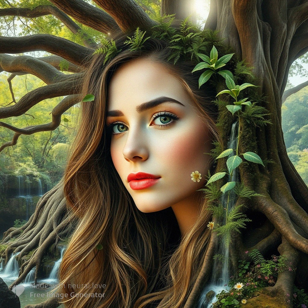 UncomfortLogic's tweet photo. #ai #aiArt #aiArtWork #DoubleExposure #NaturePortrait #SurrealArt #DreamyScene #HumanNatureConnection #UntamedNature #Waterfalls #GreenFoliage #AncientTree https://t.co/eNtceWsVyE