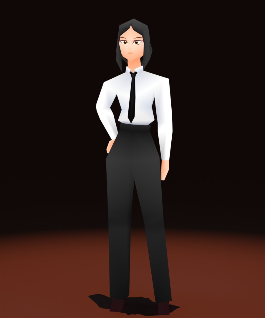 Garbaj2's tweet image. when you try making a makima knockoff but get a micro center employee instead