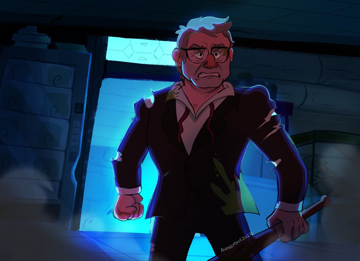 Avazorous's tweet image. Gravity Falls screenshot redraw! zombie episode stan lives in my brain forever #GravityFalls #gravityfallsfanart