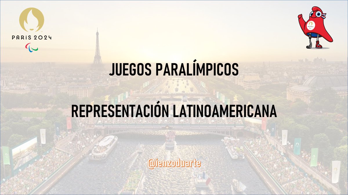 ienzoduarte's tweet image. 🚨 ¡COMO LO PROMETÍ, AQUÍ ESTÁ EL ANÁLISIS COMPLETO DE LAS DELEGACIONES LATINOAMERICANAS PARA LOS PARALÍMPICOS #Paris2024!

Es un complemento al hilo de ayer, con el perfil de los 20 países y la lista de los 602 atletas, ordenados por cantidad de deportistas

¡Abro hilo! ✍️🧵👇