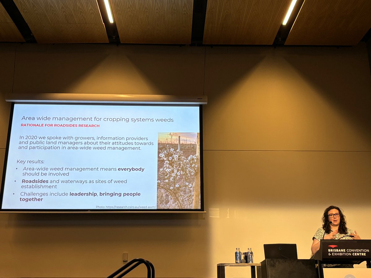 Dr Sonia Graham #Yes (@soniagrahambuch) on Twitter photo Everyone loves to complain about weeds on roadsides.
<a href="/KaitlynHeight/">Dr Kaitlyn Height</a> shared results of our research on how councils engage with farmers to manage roadside weeds in cropping areas.
Take home: mostly they don’t due to a lack of time and resources and political will.
#awc2024 Everyone loves to complain about weeds on roadsides.
<a href="/KaitlynHeight/">Dr Kaitlyn Height</a> shared results of our research on how councils engage with farmers to manage roadside weeds in cropping areas.
Take home: mostly they don’t due to a lack of time and resources and political will.
#awc2024
