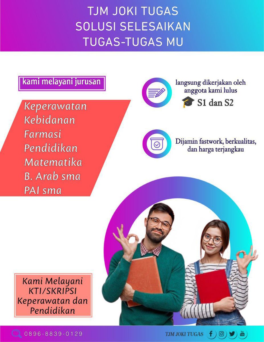 jokitugaskoe's tweet photo. Halo gusy, yuk yang sedang pusing dengan tugas, kami siap membantu tugas kalian, dijamin pengerjaan fastwork, harga terjangkau plus hasil memuaskan. 

#jokikeperawatan #jokitugas #jokitugasmurah #jokikesehatan #jokifarmasi #zonauang #zonaaba https://t.co/i96jdvfRYn