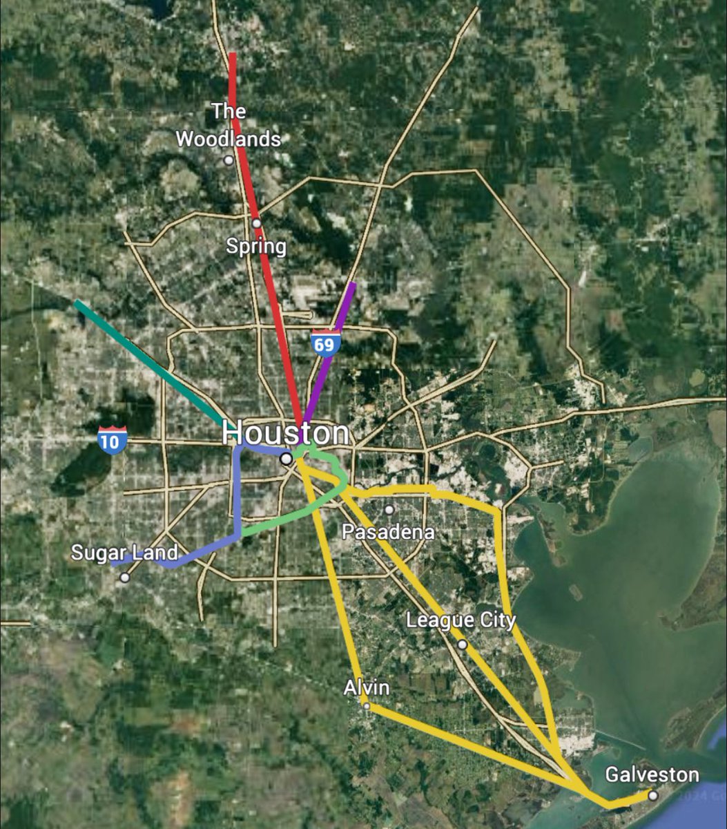 This is all existing rail ROW and could be built relatively easily