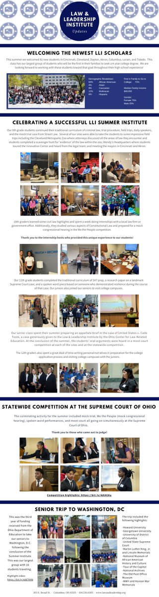 NeffJeremy's tweet image. It has been an honor to be a part of @LLInstitute from its earliest years. I had a chance to speak with this year's incoming class at UC Law in July. Today's newsletter highlights what all happened this summer. Good luck in the coming school year to the participants!