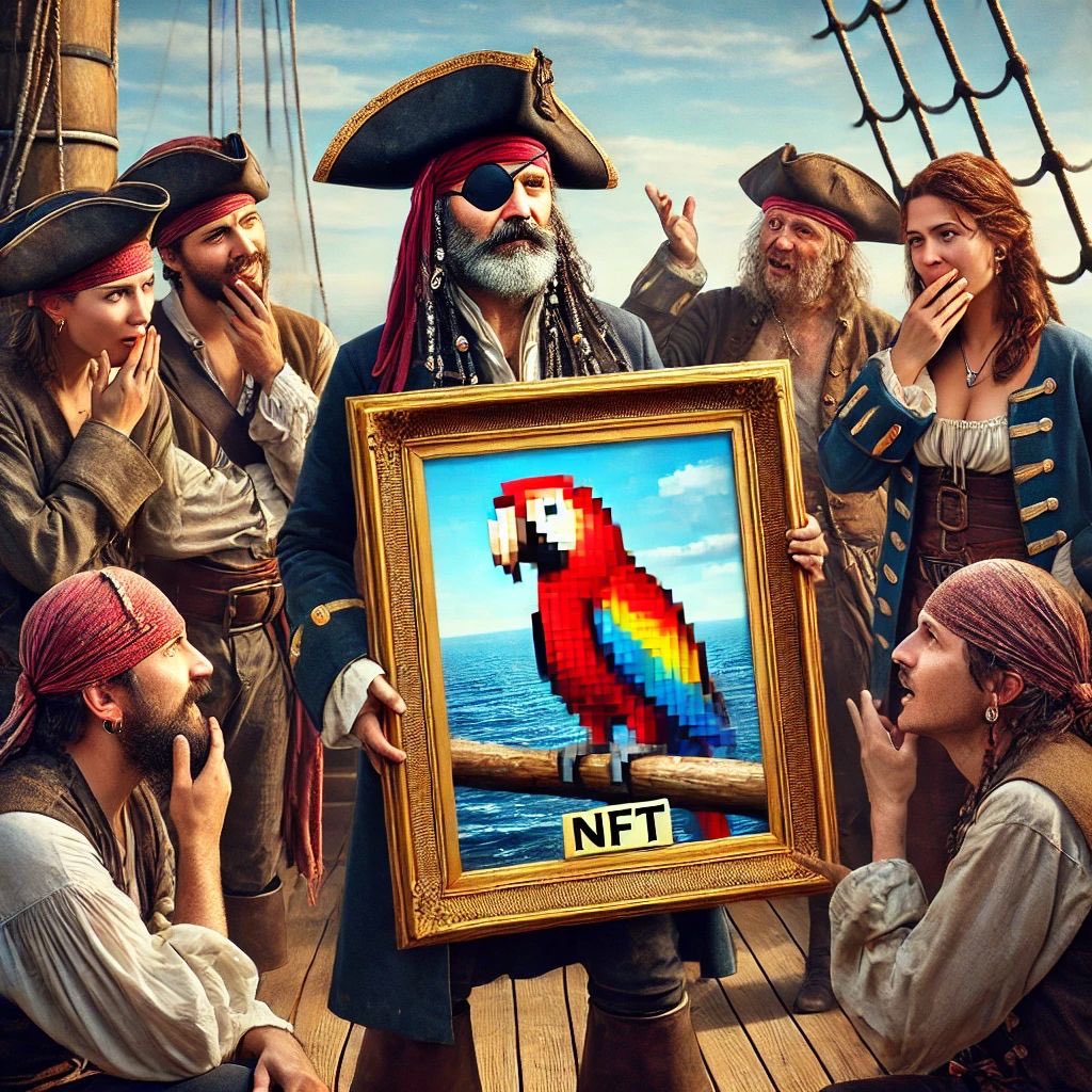 Me crew thinks I’m mad…But this parrot NFT is worth a fortune! Yarrr!

#sol #nfts #NFTMarkerplace #nftarti̇st