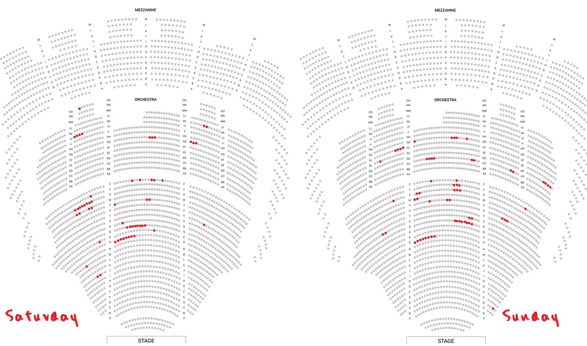 All of the seats at #BreakingDimensions that people on our server coordinated to buy for each other. Everyone who wanted tickets got them, and every ticket went to someone who treasured it. #IdolRat