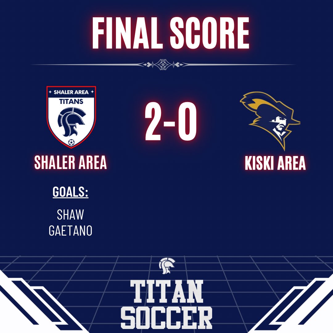 SASDBoysSoccer's tweet image. A BIG section win for your Titans! We’re on to Armstrong on Thursday! Keep the momentum! 

Shaler: 2
Kiski Area: 0

Goals: A. Shaw, Gaetano

#WPIALSoccer @pghsoccernow @TribLiveHSSN @PGSportsNow