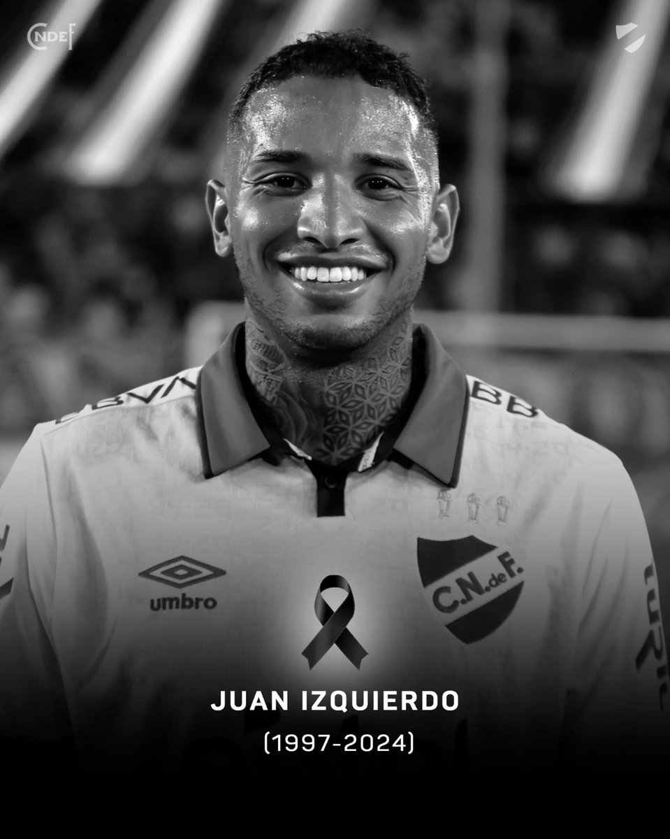 SC_ESPN's tweet photo. “Con el más profundo dolor e impacto en nuestros corazones, el Club Nacional de Football comunica el fallecimiento de nuestro querido jugador Juan Izquierdo. Expresamos nuestras más sinceras condolencias a su familia, amigos, colegas y allegados. Todo Nacional está de luto por su pérdida irreparable. QEPD. Juan, estarás para siempre con nosotros.”

Así fue el comunicado de Nacional en este triste momento

📷 @Nacional