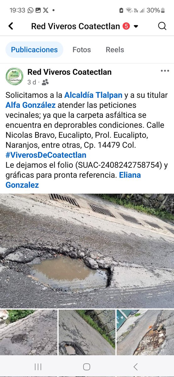RedViveros's tweet photo. Solicitud realizada con antelación👇🏽  Ponchadura de 2 neumáticos por baches @alfagonzalezm @TlalpanAl le enviamos gráficas para pronta referencia, además que usted se comprometió a programar @Reforma @TlalpanVecinos @Azteca @canalcatorcemx @CiroGomezL @El_Universal_Mx @GobCDMX https://t.co/G3jKE8POuT