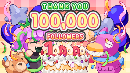 PixelHeroesMMO's tweet photo. 🔥We have something truly exciting to share!

🥳So happy to Announce This!
Pixel Heroes Adventure has reached 100,000 followers on Twitter!
🙏Thank you so much for incredible support.

🔥Please look forward to everything from the upcoming Play2Airdrop to the official launch!

#pixelheroesadventure #monsterdesigncontest