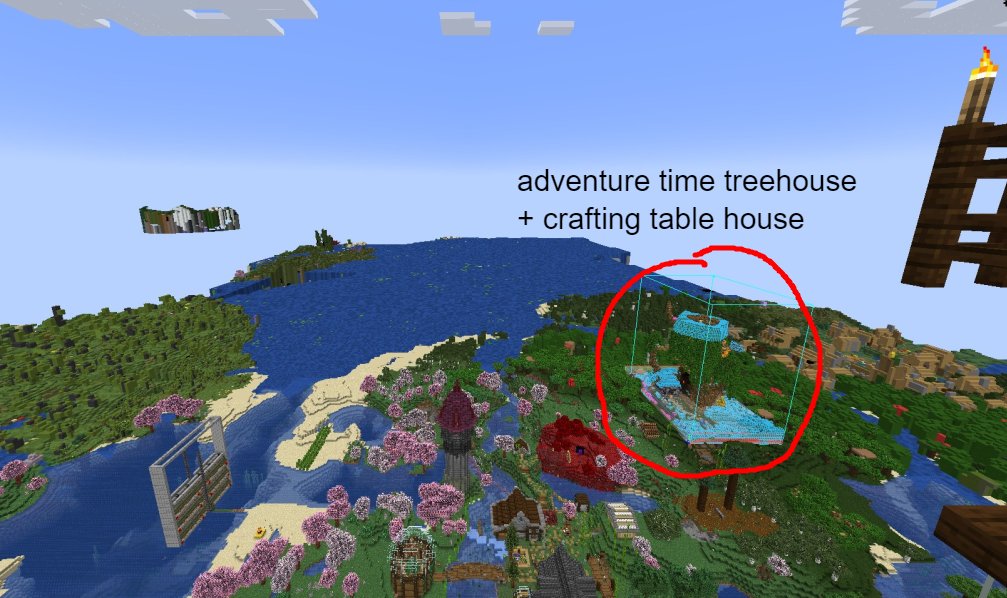 2 pic. @Logie423 @MoochiBoochi @Nahomxdd Bro I have the best clip for you hold up We also built the adventure time treehouse RIGHT outside of this, it took us forever. I hate trees We were also going to build an entire village of crafting table homes, furnace homes and chest homes. Might do that soon on our new server https://t.co/itxDd9IVDc