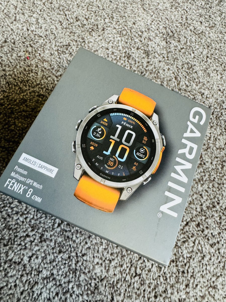 sameersama's tweet image. Got the Fenix 8 Amoled 47mm 
Upgraded from Epix Gen 2. 
Looking forward to take it out for a run.
Only if new watches &amp;amp; shoes can make you run faster 😀 #garmin #fenix8