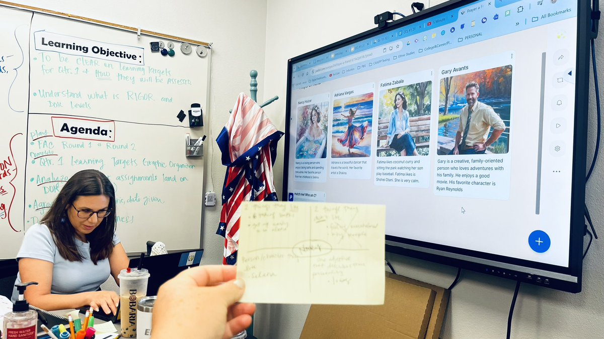 ✨⚔️Pedagogical Paradise w our #ELD team! 

We’re diving into RIGOR 🙀:
How do I introduce it &amp; all the words that fall into the 4 levels of DOK 🤷🏻‍♀️? 

💥 FAC
💥Coach + 2 min “study” 
💥Play again!

➕#TPRS w timed writing ✍️  &amp; #movietalk 

➕#Frayerafriend on Padlet using AI! 🦄