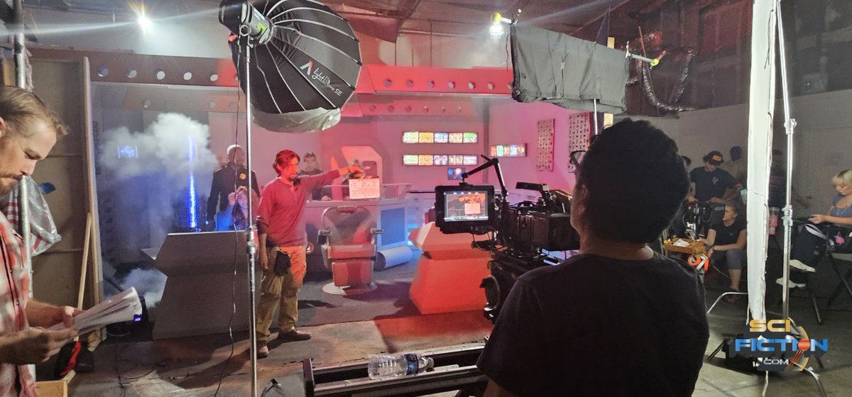 SciFiction's tweet image. Space Command Great Solar War Behind the Scenes!
🙂🎥🚀

Media Credit: Marlene Garza

#SpaceCommand #scifi #series
#MarcZicree #GreatSolarWar 
#fypシ #sciencefiction #trend
#behindthescenes #Filmmaking
#filming #viralpost