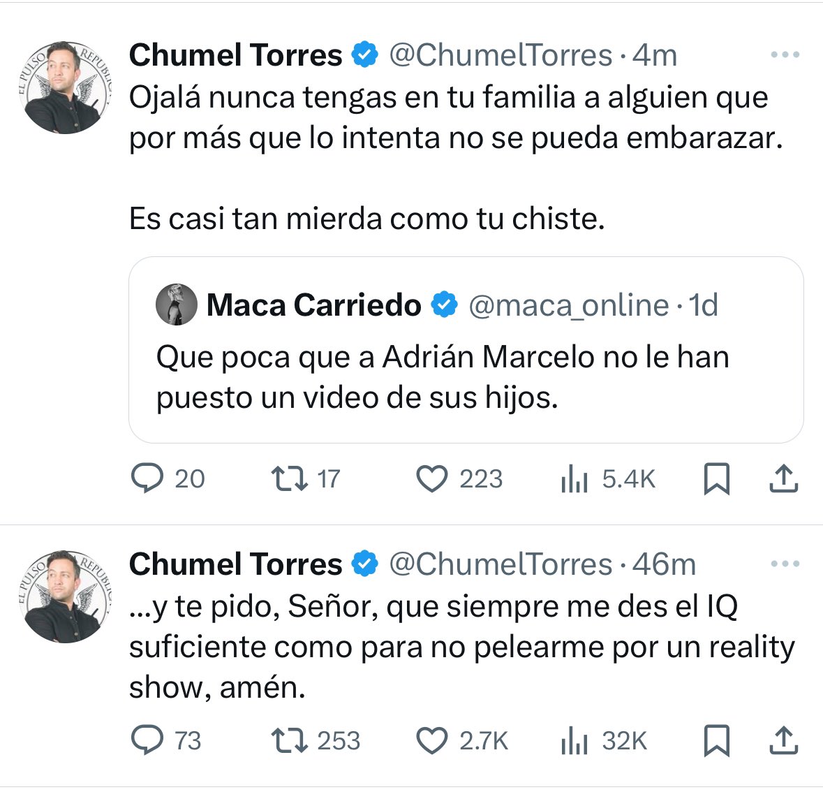 El Señor no te escuchó. 
Besos <a href="/ChumelTorres/">Chumel Torres</a>