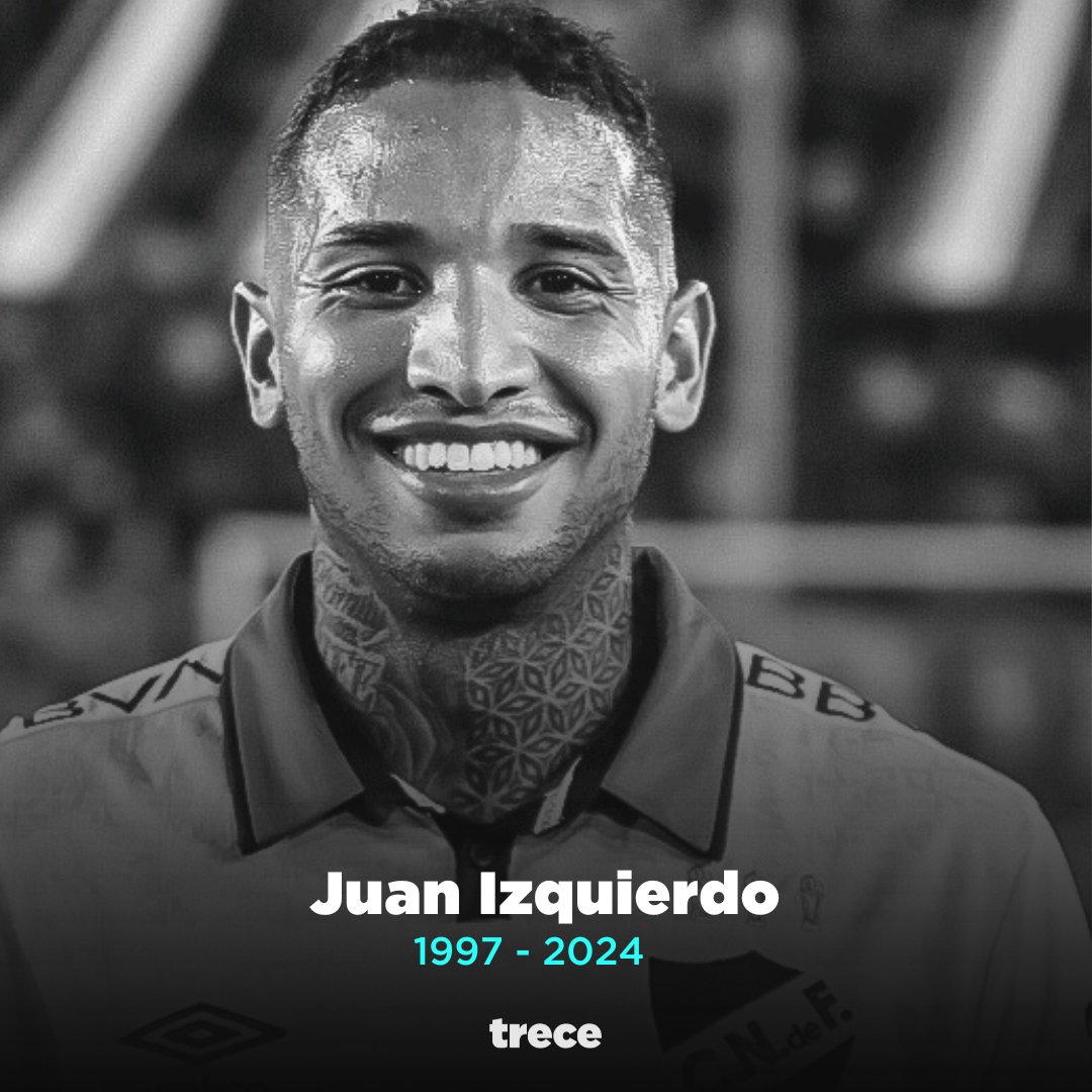 trecepy's tweet photo. TRISTE NOTICIA💔

🕊️🖤A los 27 años, falleció el jugador uruguayo, Juan Izquierdo.

Se había desvanecido el pasado jueves disputando la Copa Libertadores luego de sufrir una arritmia cardíaca.

Expresamos nuestras más sinceras condolencias a su familia, amigos, colegas y allegados.

#Trece #SiempreConectados
