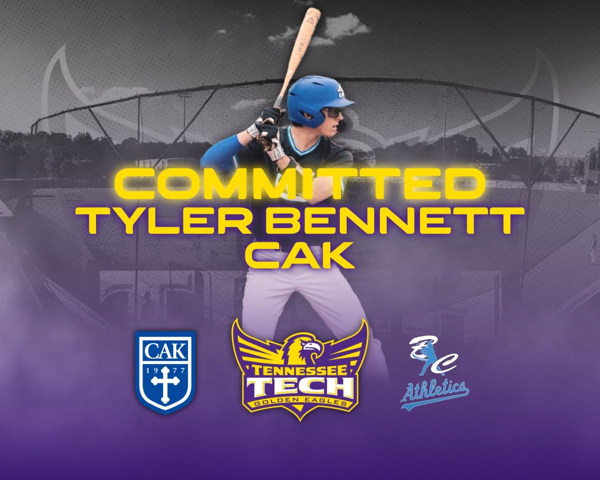 Bc_Athletics_'s tweet photo. ‼️COMMITTED‼️
🎉Big Congrats to 25’ Tyler Bennett (CAK H.S) on his commitment as a student athlete to Tennesee Tech University🔥
Tyler made some big strides last season w/ his H.S season & summer. Hard worker & great young man!
We are happy for Tyler his family‼️ #BCAProud https://t.co/KSP88gNwbt