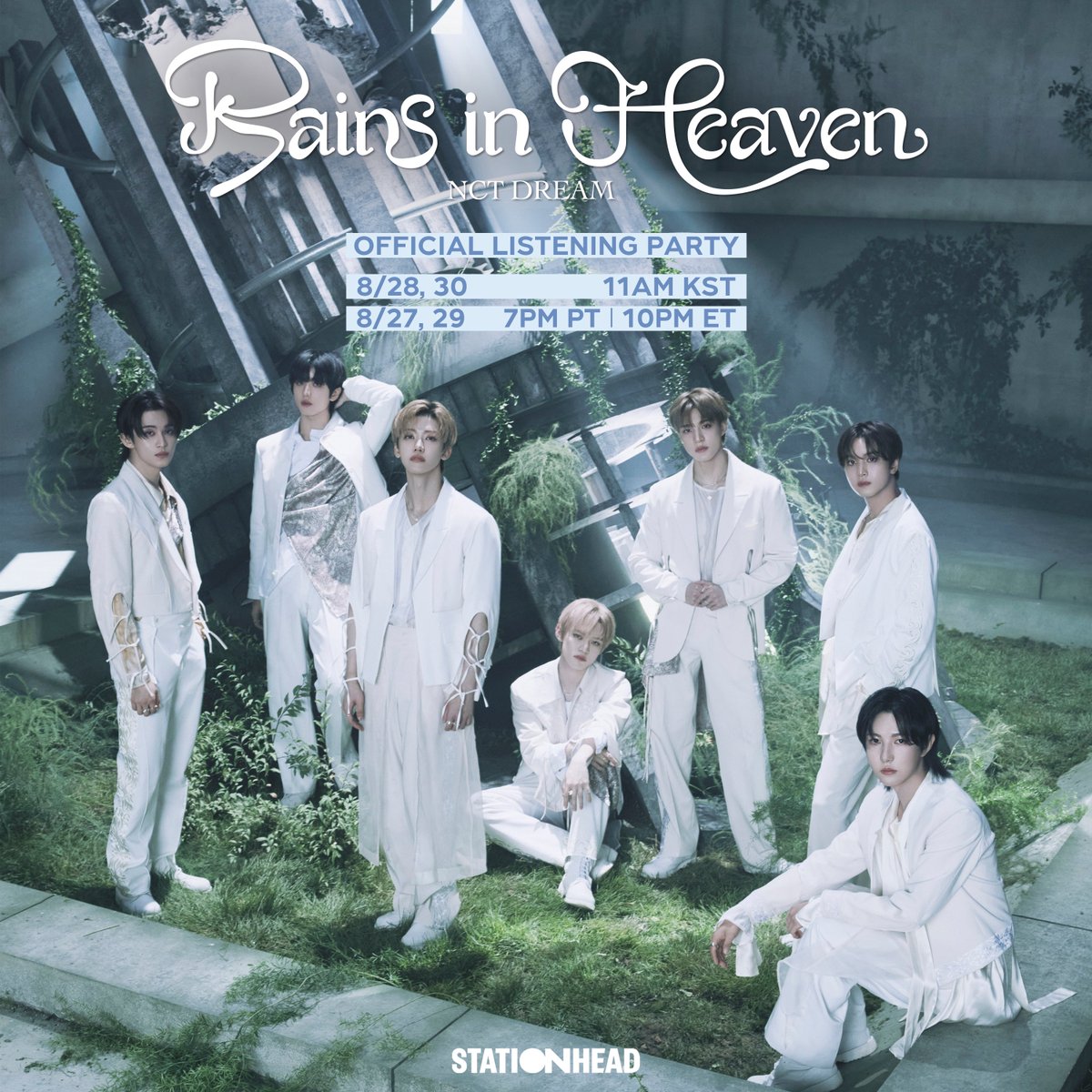 NCTsmtown_DREAM's tweet photo. Don't miss out the second "Rains in Heaven" Listening Party happening now on @Stationhead 🌧
 
🔗 https://t.co/BEUufFDLss
 
#NCTDREAM #RainsinHeaven
#NCTDREAM_RainsinHeaven https://t.co/x8nDd0tm5C