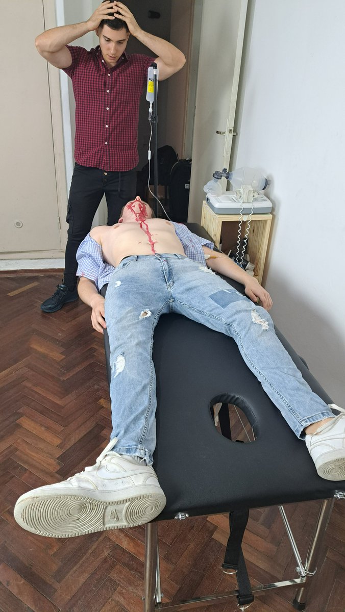 NickCpranddefib's tweet photo. Sebastian is brought to the doctor's office after vomiting blood at a party. He flatlines and has to be revived with help.
Unfortunately, he doesn’t recover.
Preview: https://t.co/q7UA7Z6CFt
Full version $14.90

#party #friends #blood #resus #cpr #ambubag #defib #doctor #patient https://t.co/mhXJ57tOcT