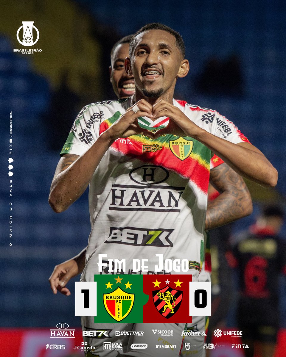 VAMOS, MARRECOOOOOOOOO! 🇬🇳 

O Quadricolor vence o Sport pelo placar de 1 a 0 com gol do Diego Mathias! 

#VamosBrusque #MaiorDoVale #SempreContigoQuadricolor #BruscaoNaSerieB