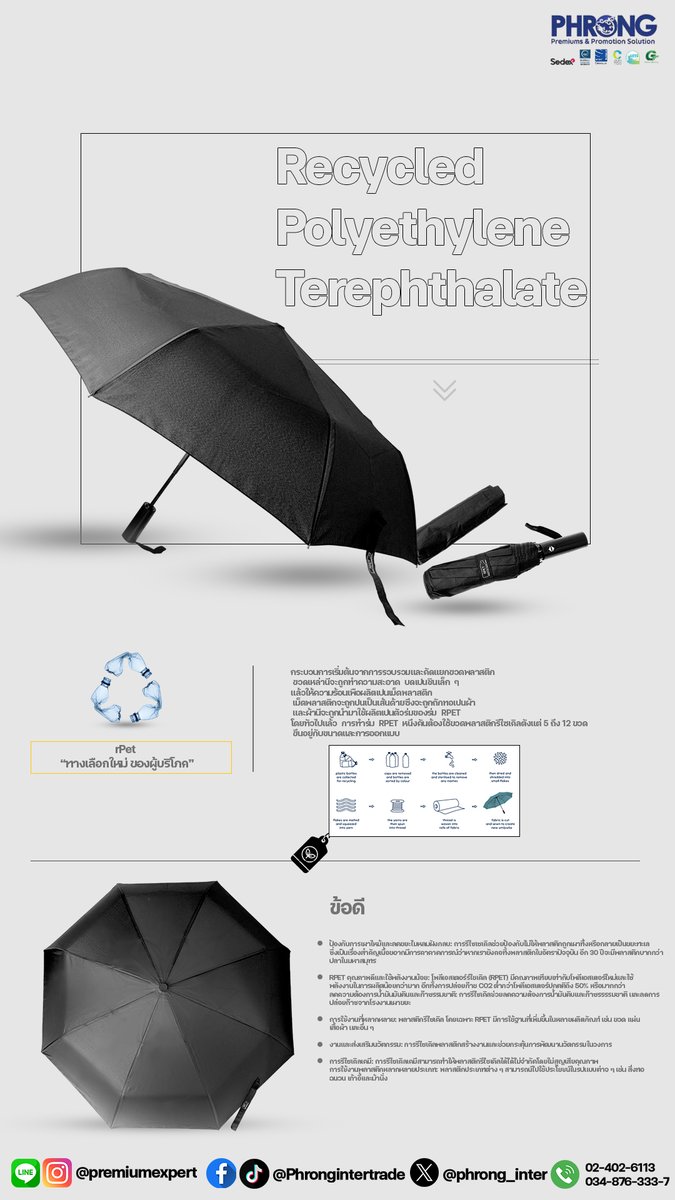 phrong_inter's tweet photo. ฝนตกหนักแบบนี้ มีร่ม  rPet  Recycle หน่อยไหมจ๊ะะะะ

THANK YOU FOR CHOOSING US ขอบพระคุณสำหรับความวางใจ ในการเลือกใช้บริการของเรา

#Phrong #โคตรคลู #กรมอุตุนิยมวิทยา #น้ําท่วม67 https://t.co/u3KcI92dKn