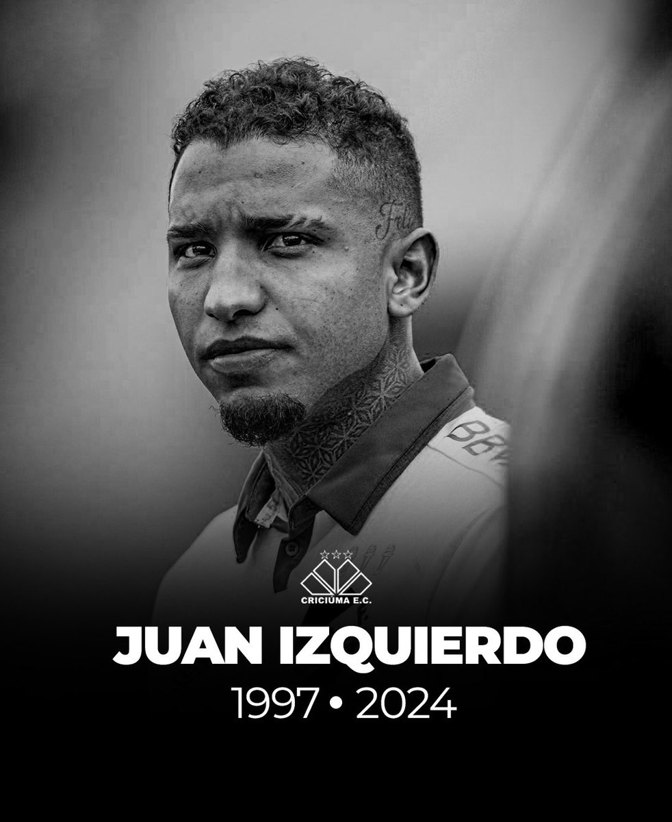 O Criciúma Esporte Clube lamenta profundamente o falecimento do jogador Juan Izquierdo na noite desta terça-feira (27/08).

 O clube presta condolências ao <a href="/Nacional/">Nacional</a> e também aos familiares e amigos de Juan Izquierdo