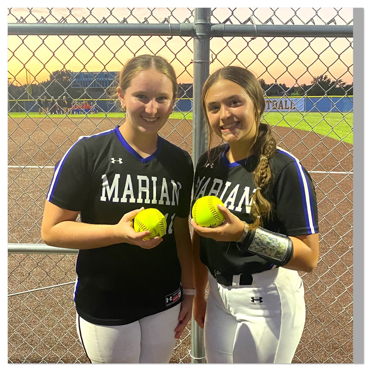 Marian Softball (@crusaderssball) on Twitter photo Crusaders win!
Marian 4, Westview 1.
<a href="/SadieKlinetobe/">Sadie</a> with🔥 in the ⭕️ (2H, 1R, 8Ks) and a 💣 at the plate! Aubrey Mueting w/ a 💣. <a href="/KincaidBrooklyn/">Brooklyn Kincaid</a>, <a href="/Keely_Robbins14/">Keely</a>, Reese Volkmer, & <a href="/AdeleTompsett27/">Adele Tompsett</a> w/ hits. 🥎💙 Crusaders win!
Marian 4, Westview 1.
<a href="/SadieKlinetobe/">Sadie</a> with🔥 in the ⭕️ (2H, 1R, 8Ks) and a 💣 at the plate! Aubrey Mueting w/ a 💣. <a href="/KincaidBrooklyn/">Brooklyn Kincaid</a>, <a href="/Keely_Robbins14/">Keely</a>, Reese Volkmer, & <a href="/AdeleTompsett27/">Adele Tompsett</a> w/ hits. 🥎💙
