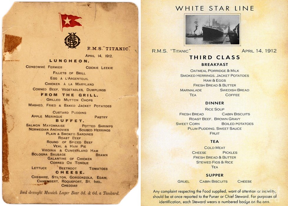 A thread of vintage menus that show what we used to eat & drink vs ...
